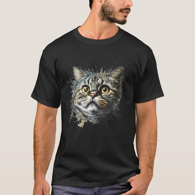 T-shirt Chat effrayé Scaredy Cat  4 (Devant)