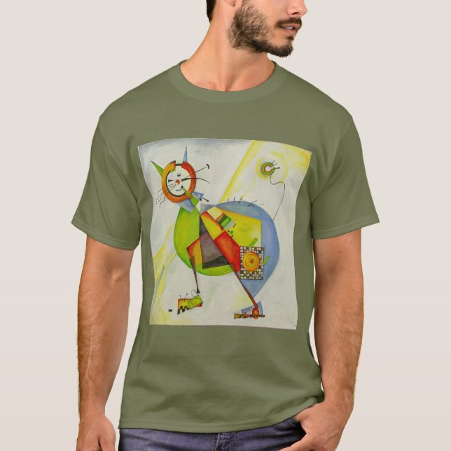 T-SHIRT CHAT ÉLECTRIQUE DE KANDINSKY (Devant)