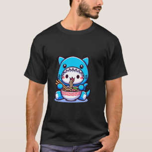 T-shirt Chat en costume de requin Drôle de costume d'Hallo