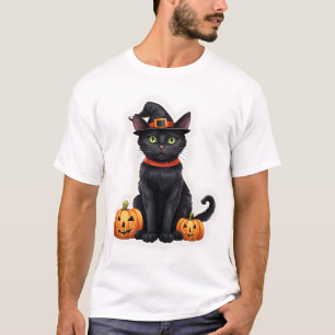 T-shirt Chat En Costume De Sorcière