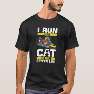 T-shirt Chat en course Jogging Runner Joggeur
