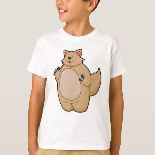 T-shirt Chat en tant que joueur de fléchettes