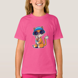 T-Shirt Chat en vacances 