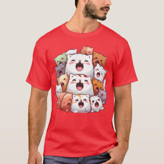 T-shirt Chat et ami qui miaule vintage