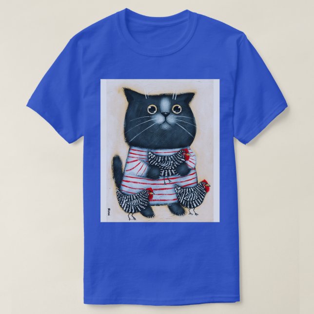 T-shirt Chat et amis du poulet (Design devant)