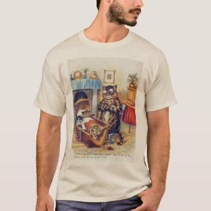 T-shirt Chat et chat bébé, Louis Wain