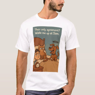 T-shirt chat et chien - Leur seul accord ?