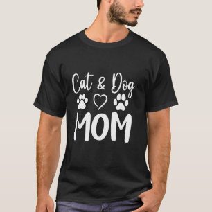 T-shirt Chat et chien maman Animal de compagnie Lover pour