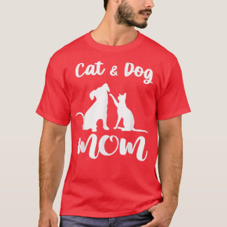 T-shirt Chat et chien MamanAnimaux Animaux Aime Chiot pour