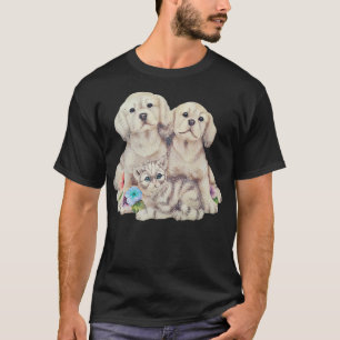 T-shirt Chat Et Chiens Marionnettes