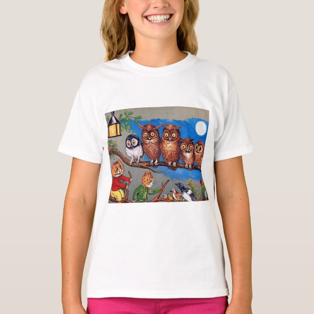 T-shirt Chat et Chouette, Louis Wain (Devant)