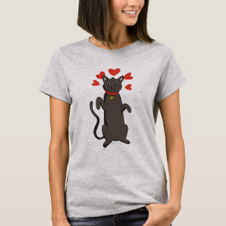 T-shirt Chat et Coeurs