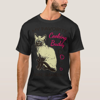 T-shirt Chat et Cuisine siamois