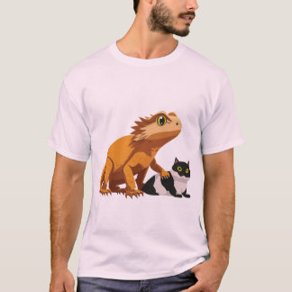 T-shirt chat et lézard de Declan