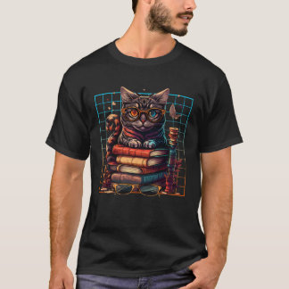 T-shirt Chat  et Livre Bookworm  Livres et fans de Chat  2