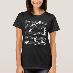 T-shirt Chat Et Note Musicale Sons Instrumentaux Musique