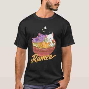 T-shirt Chat Et Ramen Chat Japonais Kawaii Tokyo Anime