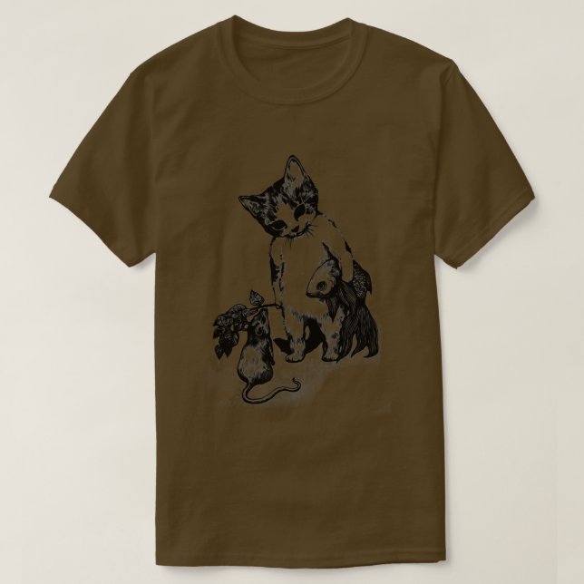 T-shirt chat et souris (Design devant)