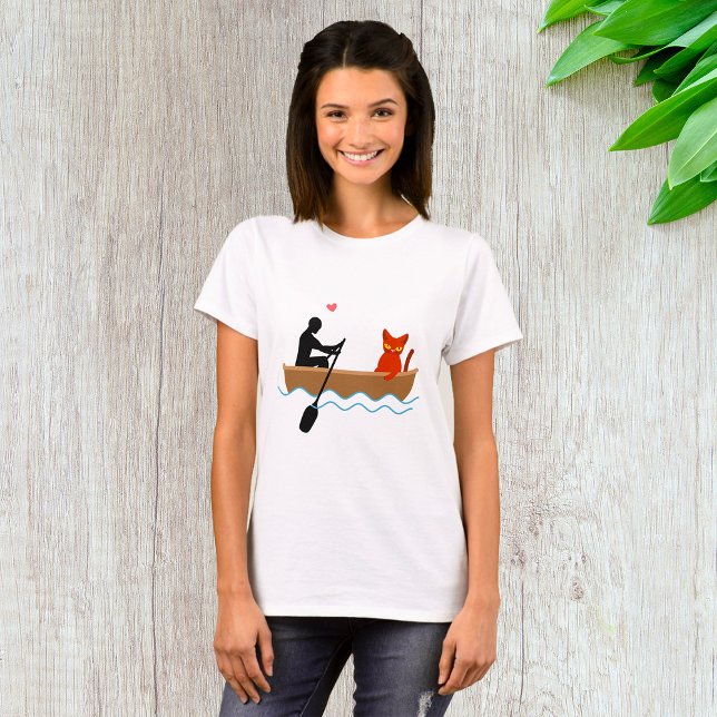T-shirt Chat et tour en bateau Drôle Whimsical Animateur d (Créateur téléchargé)