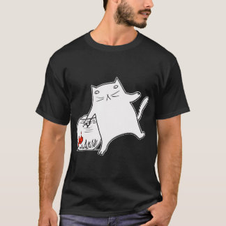 T-shirt Chat et un poisson