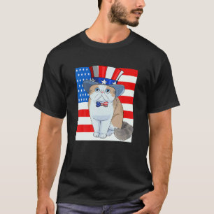 T-shirt Chat Exotic Shorthair Chat 4h Juillet