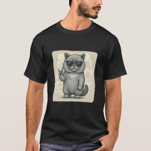T-shirt Chat Exotic Shorthair Lunettes de soleil Musique R