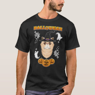 T-shirt Chat Exotique à Poil Court Je Joy Halloween