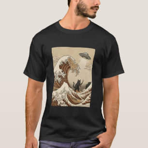 T-shirt Chat extraterrestre Ramen Art abstrait japonais Va