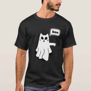 T-shirt Chat Fantôme de Désapprobation Boo Pouce Vers le B