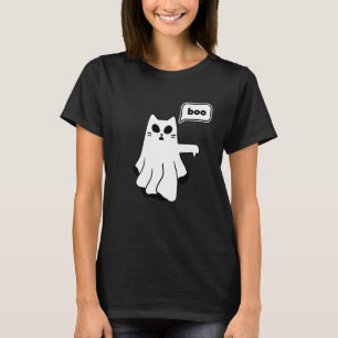 T-shirt Chat Fantôme de Désapprobation Hou Thumbs Down