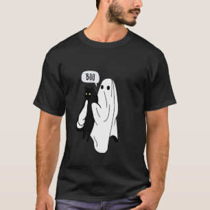 T-shirt Chat fantôme drôle Boo Halloween Animal Famille Ho