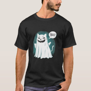 T-shirt Chat fantôme drôle Boo Halloween Animal Kitty fant
