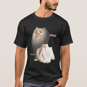 T-shirt Chat Fantôme Smol Mais Effrayant Mème Halloween Ho