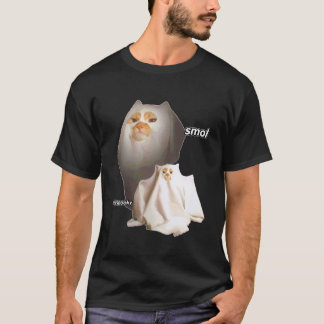 T-shirt Chat Fantôme Smol Mais Effrayant Mème Halloween Ho