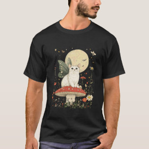 T-shirt Chat Fée Chaton Cottagecore Champignon