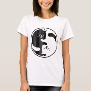 T-shirt Chat femme Yin Yang Chemise Chat Chat Chat