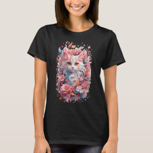 T-shirt Chat floral