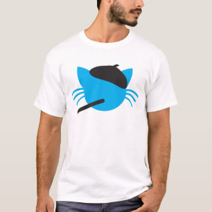 T-shirt Chat français dans un béret et une cigarette