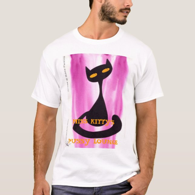 T-shirt chat français, MLLE KITTY'SPUSSY LOUNGE (Devant)