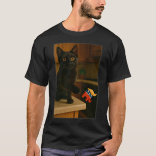 T-shirt Chat Frapper Trump De La Table De Comptoir Ledge D