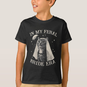 T-shirt Chat Funny Dans Ma Mariée Feral Fiançailles