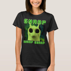 T-shirt Chat Gnarp Gnarp Mème Alien Drôle Chat Mème Brainr