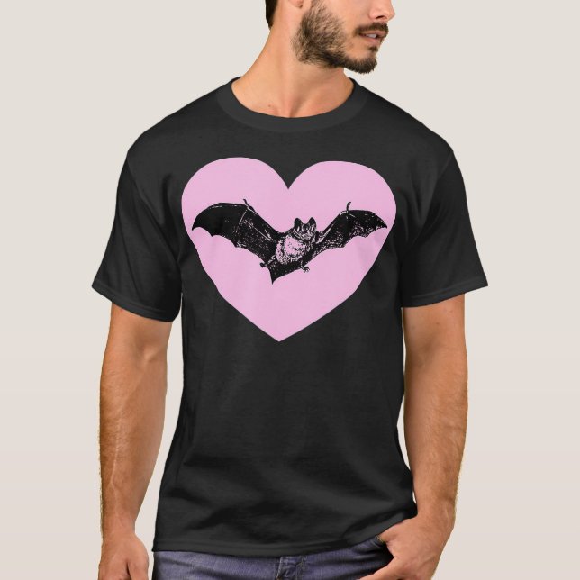 T-shirt Chat gothique Coeur rouge Goth Valentines d'Hallow (Devant)
