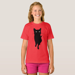 T-shirt Chat gothique noir