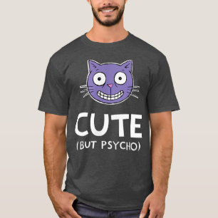T-shirt Chat Graphique Pop Mignonne Mais Psycho