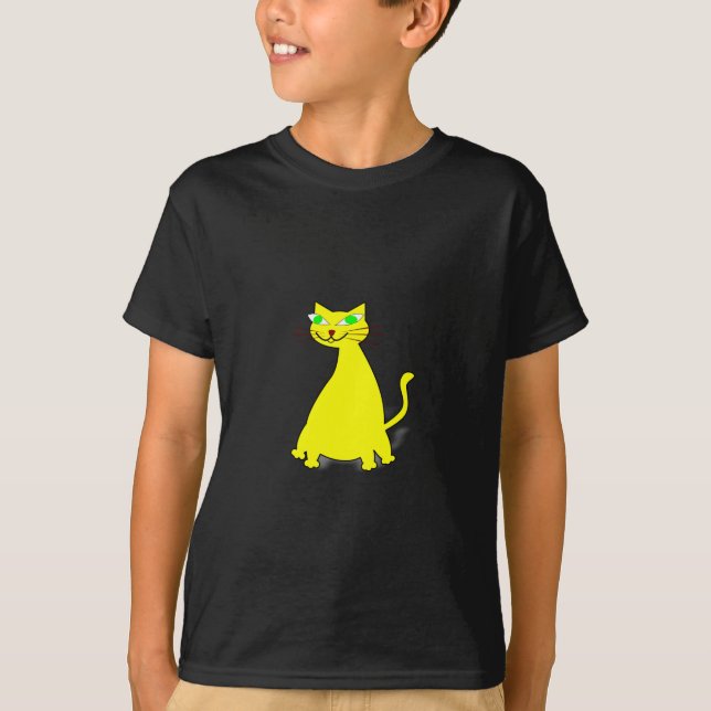 T-shirt Chat gras jaune (Devant)