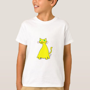 T-shirt Chat gras jaune