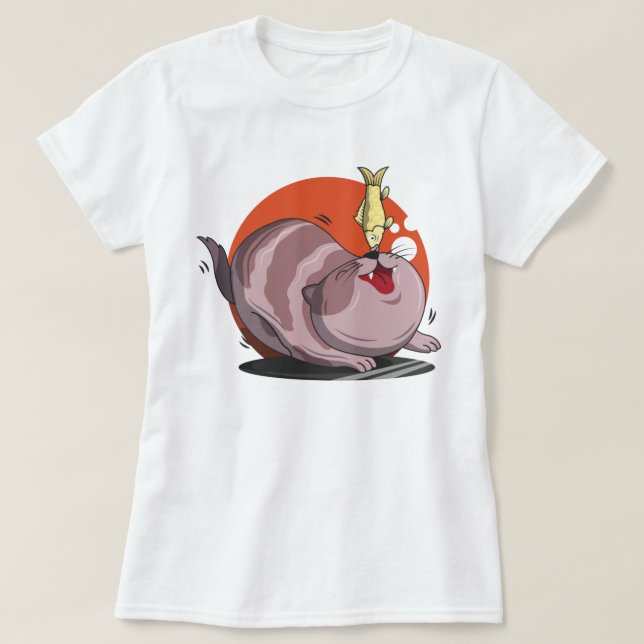 T-shirt Chat gras mignon (Design devant)