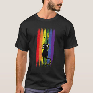 T-shirt Chat gratant la fierté gay drôle patte de chaton f