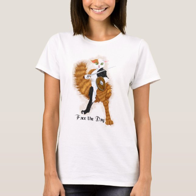 T-shirt Chat Guerrier Calico Grimalkin (Devant)